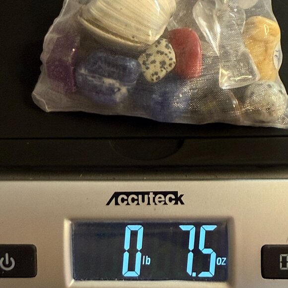 Mixed Polished Gemstones & Fossils Crafting Set In Sheer Drawstring Bag - Picture 10 of 12